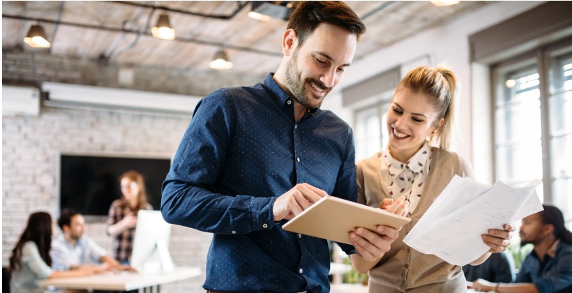 portrait-of-architects-having-discussion-in-office-picture-id944101964